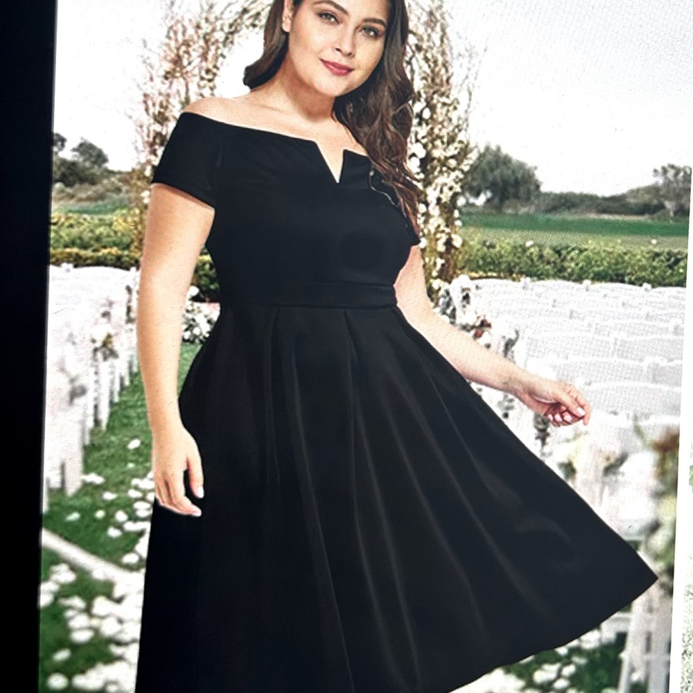 LALAGEN Women's Vintage 1950s Party Cocktail Wedding Swing Midi Dress size 2XL